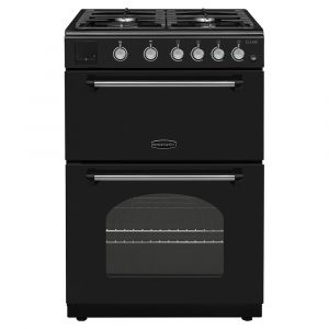Rangemaster CLA60NGFBL/C Classic 60cm Freestanding Gas Cooker in Black and Chrome