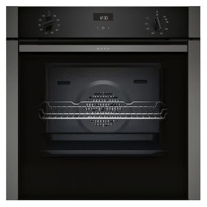 Neff B3ACE4HG0B N50 Built In Slide and Hide® Catalytic Single Oven with Graphite Trim