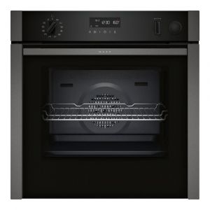 Neff B3AVH4HG0B N50 Built In Slide and Hide® Catalytic Single Oven with Steam Function in Graphite Grey