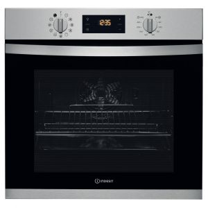 Indesit IFW3841PIX Built In Pyrolytic Single Oven in Stainless Steel