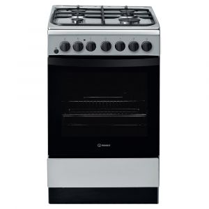 Indesit IS5G4PHSS Freestanding 50cm Dual Fuel Single Oven Cooker in Silver