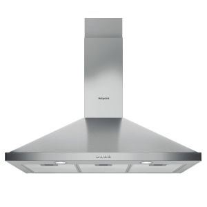 Hotpoint PHPN95FLMX1 90cm Pyramid Chimney Cooker Hood in Stainless Steel