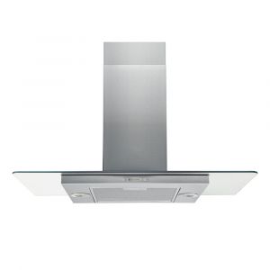 Hotpoint UIF93FLBX 90cm Stainless Steel and Glass Chimney Cooker Hood