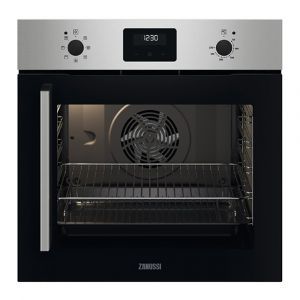 Zanussi ZOCNX3XR Built In Series 20 FanCook Catalytic Single Oven with Right Hand Hinged Door in Stainless Steel